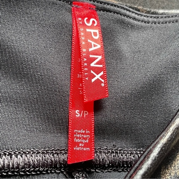 Spanx Women’s Faux Leather Leopard Print Metallic Shapping Leggings Size S - Picture 10 of 12